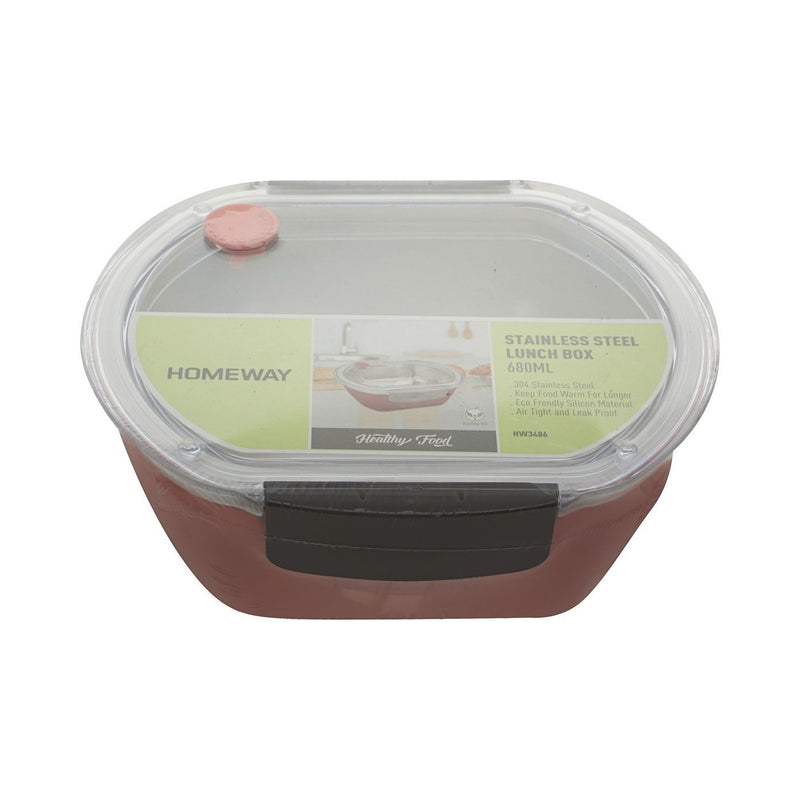 Homeway Stainless Steel Lunch Box, 680ml