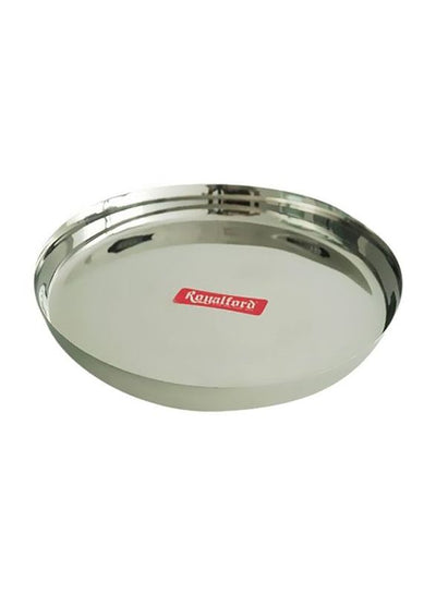 Homeway Stainless Steel Round Plate, 23.5cm
