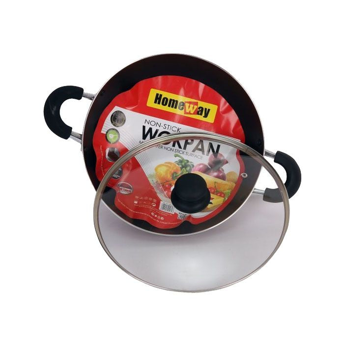 Homeway Stick Wok Pan with Lid