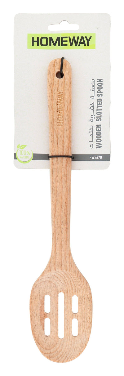 Homeway Wooden Slotted Spoon, 1 Piece