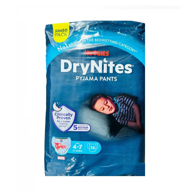 Huggies Drynites 4-7 Yrs Jumbo Boy 16 Pcs