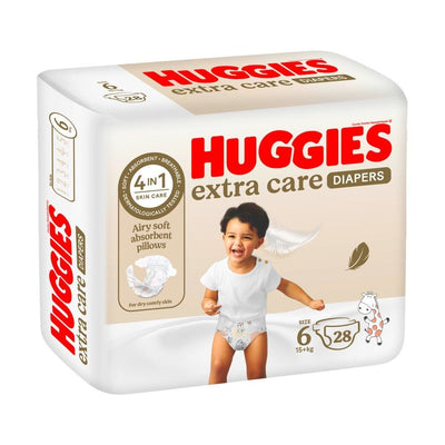 Huggies Extra Care Diaper Size 6 From 15+kg, 28 Pieces