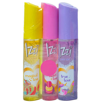Izzi Assorted Body Mist, 3x100ml