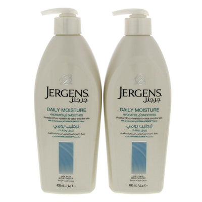 Jergens Daily Moisture Hydrates And Smoothes Dry Skin Moisturizer, 2x400ml