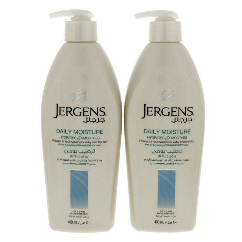 Jergens Daily Moisture Hydrates And Smoothes Dry Skin Moisturizer, 2x400ml
