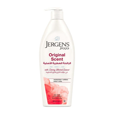 Jergens Original Scent Moisturizer with Cherry Almond Essence for Dry Skin, 400ml