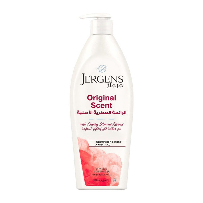 Jergens Original Scent Moisturizer with Cherry Almond Essence for Dry Skin, 400ml