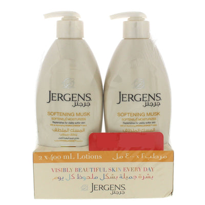Jergens Softening Musk Body Lotion, 2x400ml