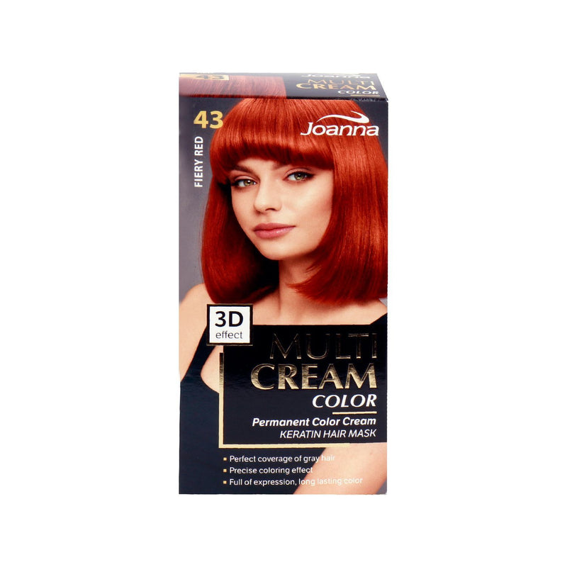 Joanna Permanent Hair Color Cream 43 Fiery Red 1 pkt