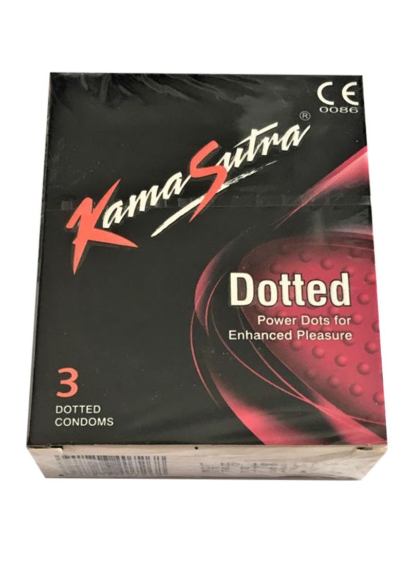 Kama Sutra Dotted Condom, 3 Pieces