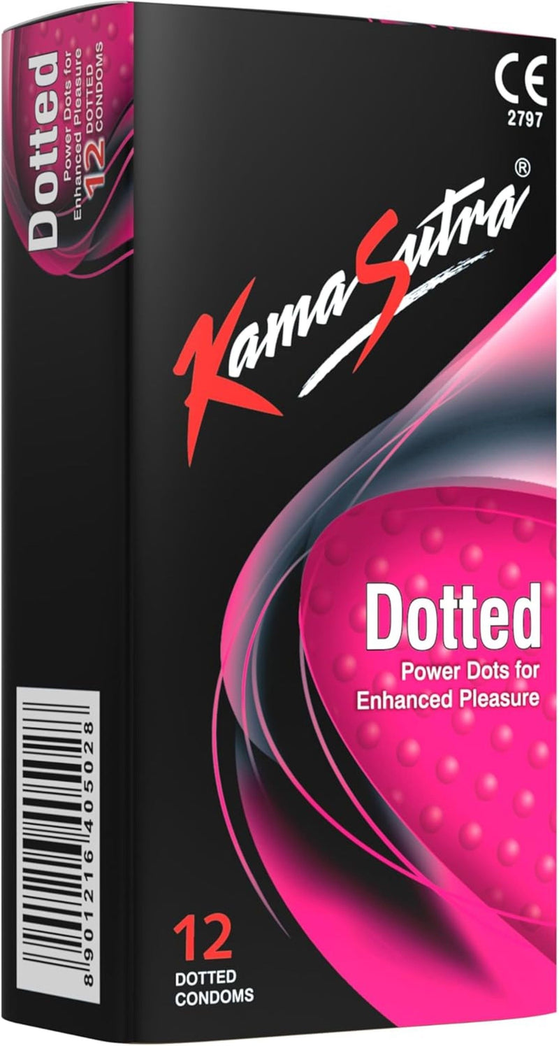Kama Sutra Dotted Condoms, 12 Pieces