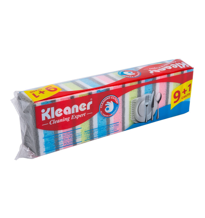 Kleaner Sponge Scourer, 10 Pieces