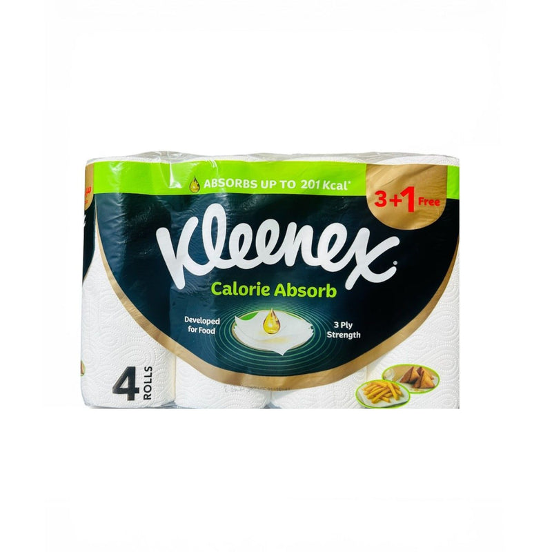 Kleenex Calorie Absorb 3Ply Kitchen Towel Rolls, 4x50 Pieces