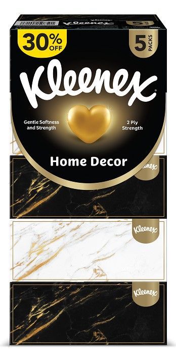 Kleenex Home Décor Collection Facial Tissues, 5x170 Sheets
