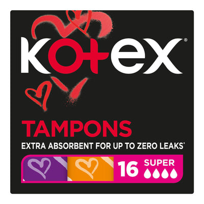 Kotex Total Confidence Super Tampons, 16 Pieces