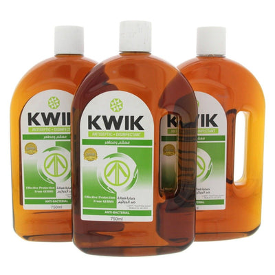 Kwik Antiseptic Disinfectant 3 x 750 ml