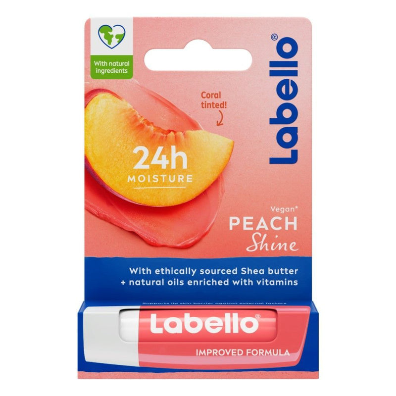 Labello 24H Melt-In Peach Shine Moisturizing Lip Balm, 1 Piece