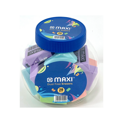 MAXI Dust-Free Erasers, 20 Pcs