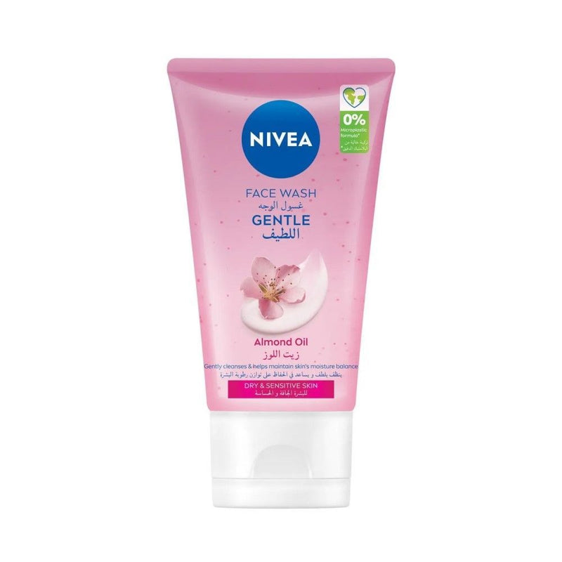 NIVEA Gentle Face Wash with Almond Oil for Dry & Sensitive Skin, 150ml