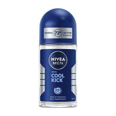 NIVEA Men Cool Kick 48H Antiperspirant Roll-On Deodorant, 50ml