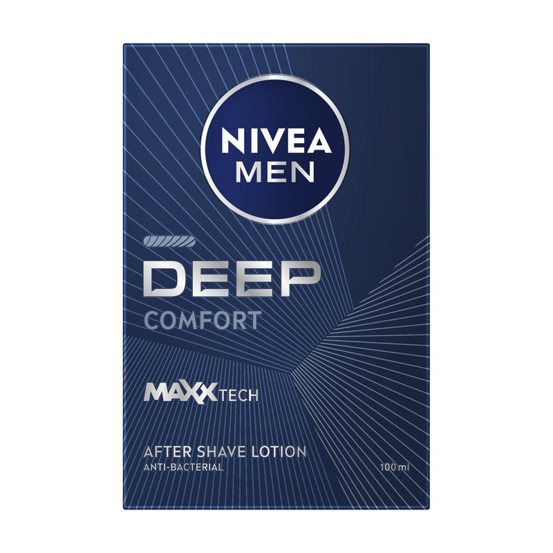 NIVEA Men Deep Comfort Antibacterial Aftershave Lotion, 100ml
