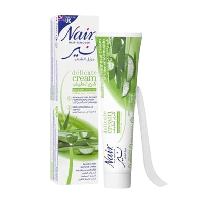 Nair Legs & Body Delicate Hair Removal Cream with Aloe Vera Extract for All Hair Types, 110g