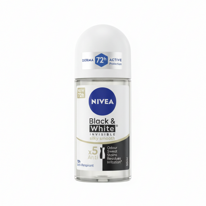 Nivea Deo Roll On Black & White Silky Smooth 50 ml