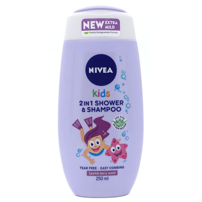 Nivea Kids 2 in 1 Berry Shower & Shampoo 250 ml