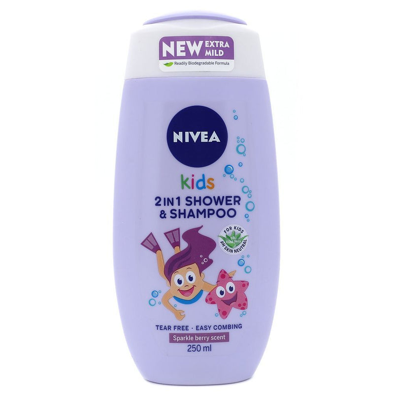Nivea Kids 2 in 1 Berry Shower & Shampoo 250 ml