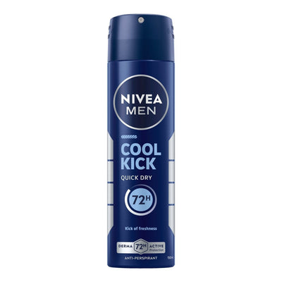 Nivea Men 48h Protection Cool Kick Fresh Scent Deodorant Spray for Men, 150ml