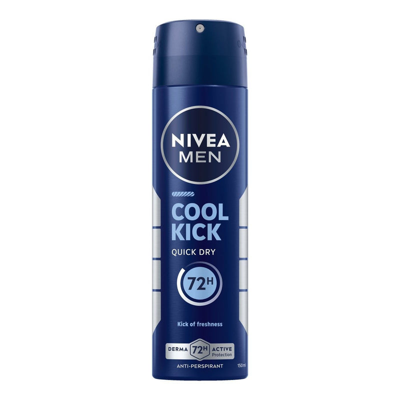 Nivea Men 48h Protection Cool Kick Fresh Scent Deodorant Spray for Men, 150ml