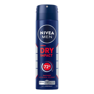 Nivea Men Dry Impact Antiperspirant fDeodorant Spray, 150ml