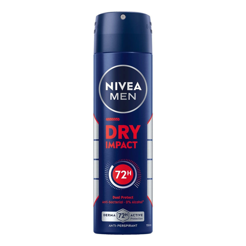 Nivea Men Dry Impact Antiperspirant fDeodorant Spray, 150ml