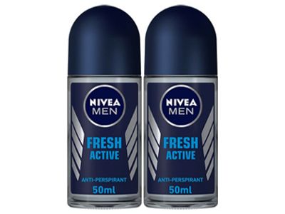 Nivea Men Roll-On Deodorant Fresh Active Fresh Scent 2X50Ml