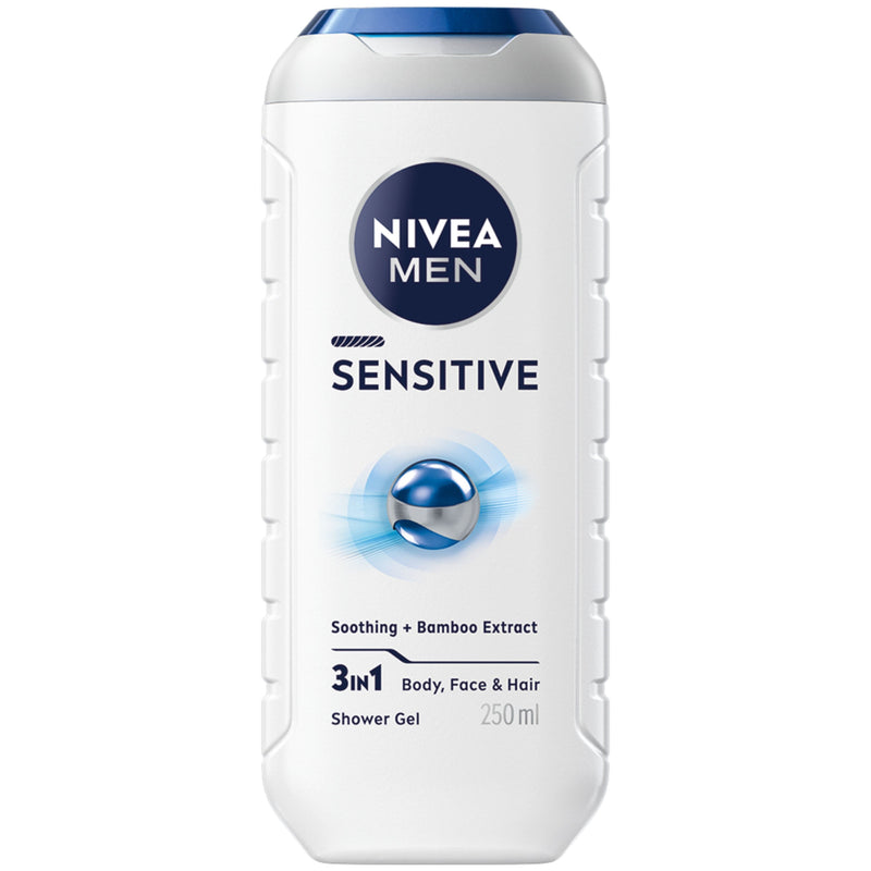 Nivea Men Sensitive Bamboo Extract Masculine Scent 3 in 1 Shower Gel, 250ml