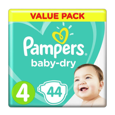 Pampers Baby-Dry Diapers Size 4 (9-14kg), 44 Pieces