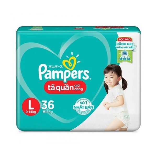 Pampers Baby Pants, Large, 9-14kg, 36 Pieces