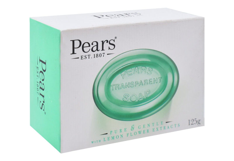 Pears Transparent Soap Bar with Lemon & Flower Extract, 125g