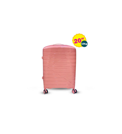 Pink Luggage Trolley, 20 Inch, 4-Wheel