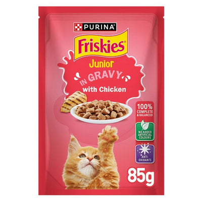 Purina Friskies Junior Wet Food with Chicken in Gravy for Kittens, 85g