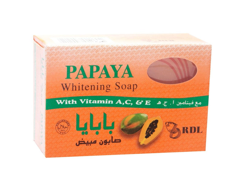 RDL Papaya Whitening Soap Bar with Vitamin A, C & E, 135g