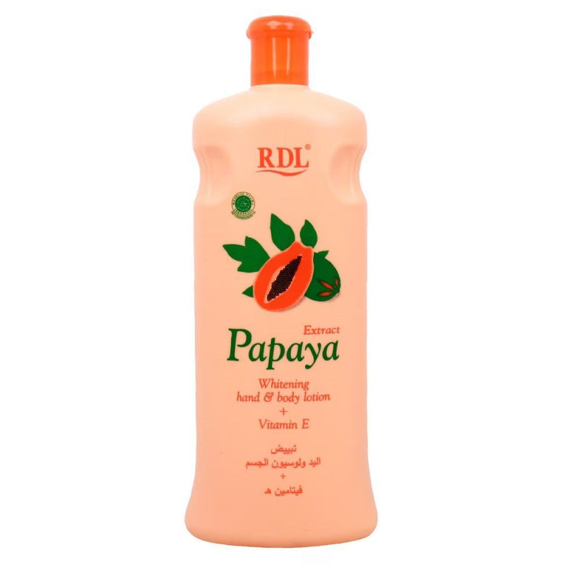 RDL Whitening Hand & Body Lotion with Papaya Extract & Vitamin E, 600ml