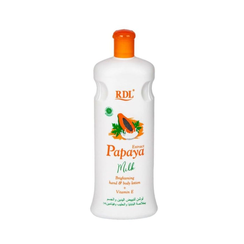 Rdl Papaya Extract Milk Brightening Hand & Body Lotion + Vitamin E, 600ml