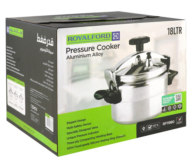 Royalford Eco-Friendly Pressure Cooker, 18L