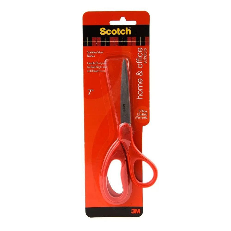 Scotch Universal Home & Office Scissors -  Red Color, 7inch, 18cm