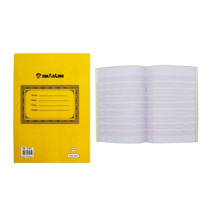 Sinarline 4 Lines Brown Cover Book, 60 Sheets