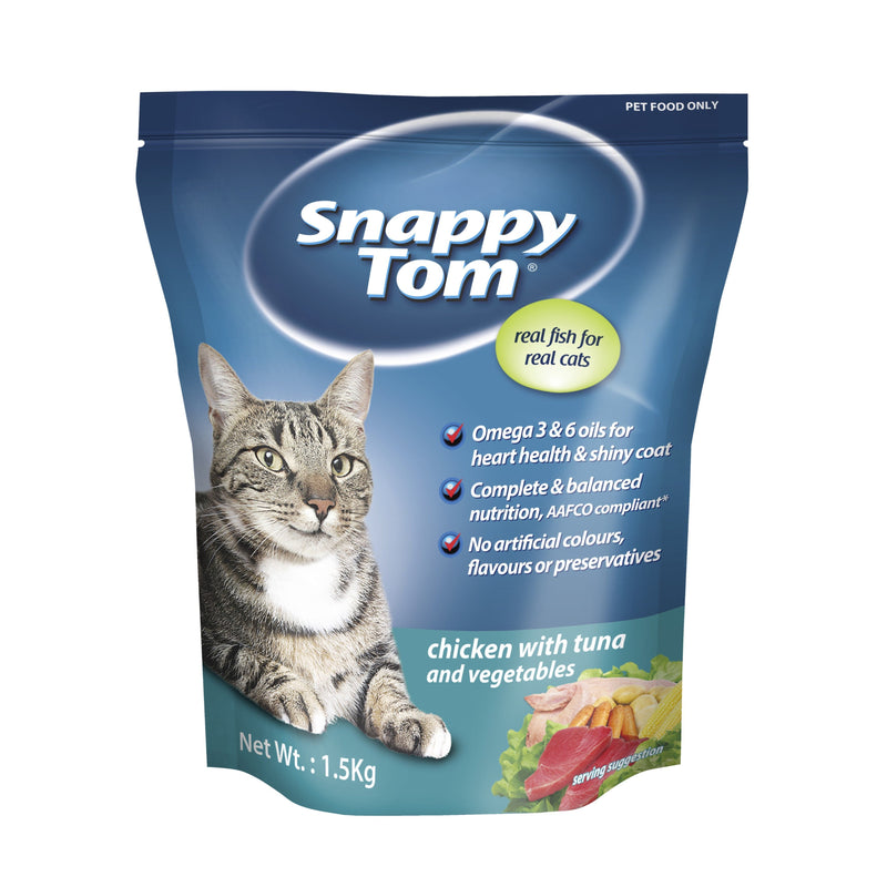 Snappy Tom Tuna with Chicken and Vegetables Cat Food 1.5 Kg
