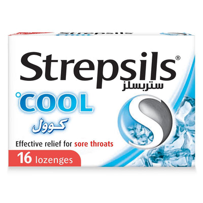 Strepsils Cool, Soothing Effective Relief Lozenges for Sore Throats, 16 Lozenges