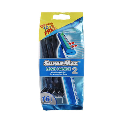 Supermax 2 Long Handle With Naturestrip 16 pcs