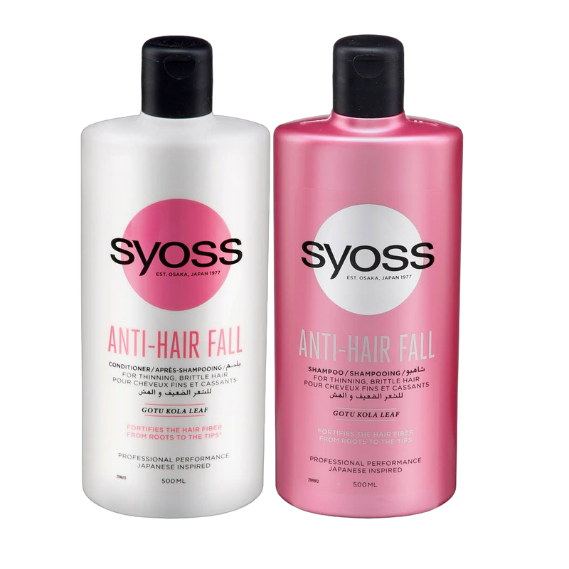 Syoss Anti Hair Fall Shampoo & Conditioner, 2x500ml